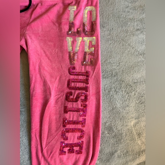 Justice Pink Sequined Comfy Pants - Picture 12 of 12